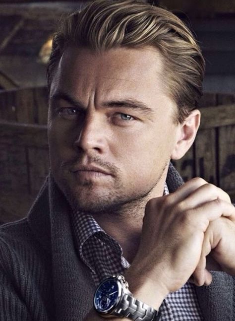 Leo Slicked Back Hairstyle, Movies Photography, Back Hairstyle, Stars D'hollywood, 얼굴 드로잉, Actor Headshots, Leo Dicaprio, Slicked Back Hair, Foto Tips