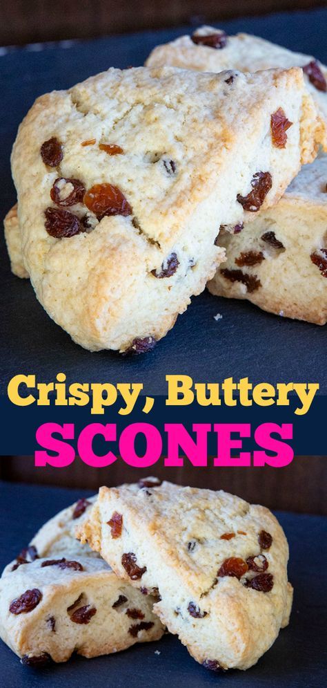 Scone Recipe: The Best Scones Ever! From @kitchenmagpie. Crispy, perfect scones! #scones #recipe #dessert #baking #blueberry #raisin #tea #teatime #British Perfect Scones, The Best Scones, Sour Cream Scones, Best Scones, Raisin Scones, Best Scone Recipe, Scones Recipe Easy, Sour Cream Recipes, Cream Scones