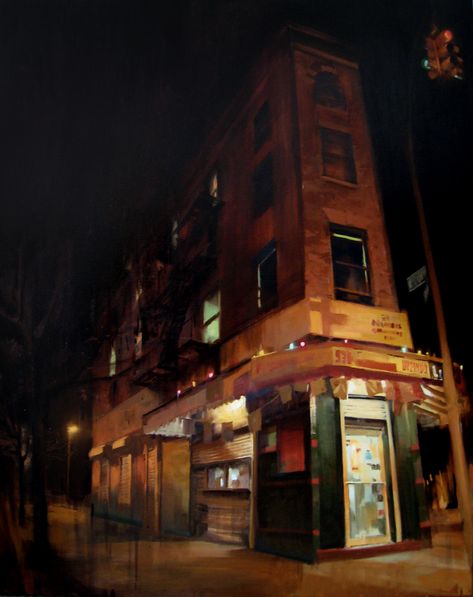 2008 — The art of Kim Cogan Kim Cogan, Edward Hopper Paintings, Urban Painting, On Canvas, Rural Scenes, Edward Hopper, Time Painting, Cityscape Painting, Paintings I Love