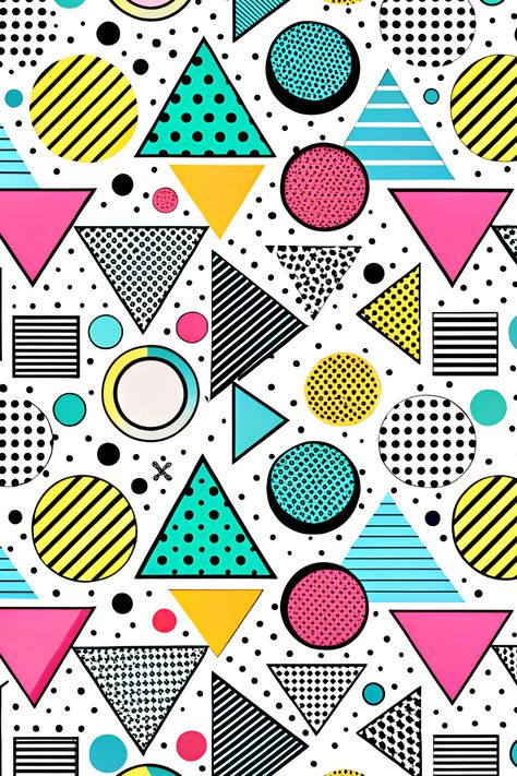 Memphis shapes 80s pattern 80s Graphic Design, 1980s Memphis Design, 80s Aesthetic Retro, 80s Pattern, Junie B Jones, Pop Art Background, Memphis Pattern, 80s Design, 80s Aesthetic