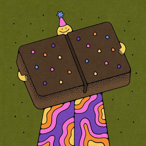 ✨⭐️ brownie points ⭐️✨ Brownie Illustration, Brownie Points, Chocolate Design, Playlist Covers, Cute Doodle Art, Creative Illustration, Lock Screen, Funky Art, Cute Doodles