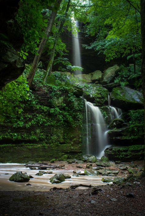 These 12 waterfalls in Shawnee National Forest in Southern Illinois are absolutely beautiful! Shawnee Forest Illinois, North Carolina Forest, Green Lakes State Park New York, Ohio Waterfalls, Tennessee Waterfalls, Evansville Indiana, Shawnee National Forest, Dupont State Forest North Carolina, Forest Waterfall