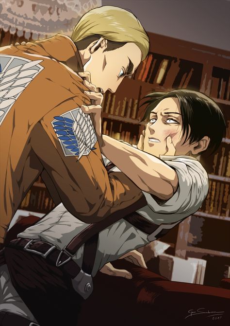 Erwin And Levi, Levi Erwin, Erwin X Levi, Levi And Erwin, Aot Ships, Levi Ackermann, Attack On Titan Ships, Captain Levi, Titans Anime