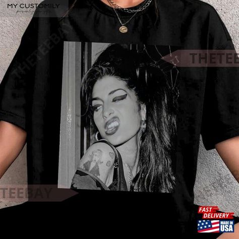 Amy Winehouse Vintage Retro T-Shirt Style Bootleg 90S Inspired Aesthetic Photoshoot Graphic Tee Classic Sweatshirt Check more at https://mycustomily.com/product/amy-winehouse-vintage-retro-t-shirt-style-bootleg-90s-inspired-aesthetic-photoshoot-graphic-tee-classic-sweatshirt/ Bootleg Tshirt, Aesthetic Photoshoot, Inspired Aesthetic, Retro T Shirt, Amy Winehouse, T Shirt Style, 90s Inspired, Retro Tshirt, Shirt Style