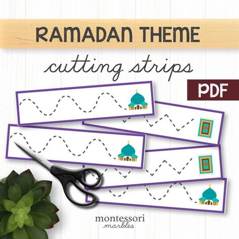 Montessori Activities Preschool, Kindergarten Photos, Islamic Kids Activities, Ramadan Activities, Fun Activities For Toddlers, Preschool Fine Motor, Kindergarten Worksheets Printable, Pre K Activities, Scissor Skills