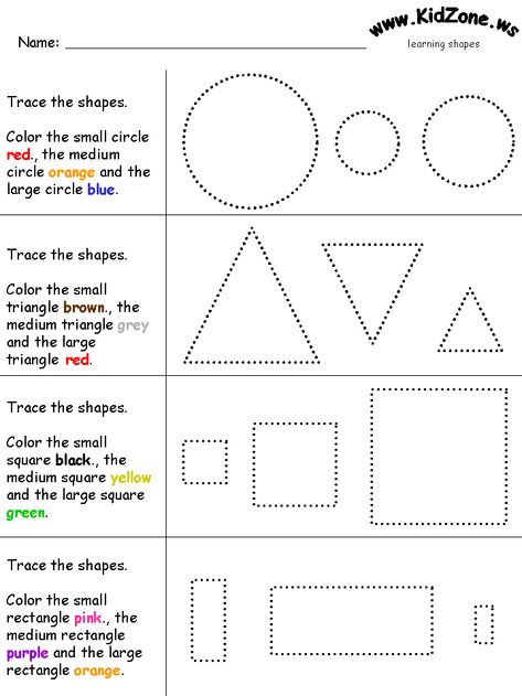 small, medium, large shapes Small Medium Large Preschool Activities, Shapes Preschool Printables, Shapes Worksheet Kindergarten, Shapes Kindergarten, Kindergarten Printables, Shapes Worksheets, Learning Shapes, Shapes Preschool, Teaching Lessons