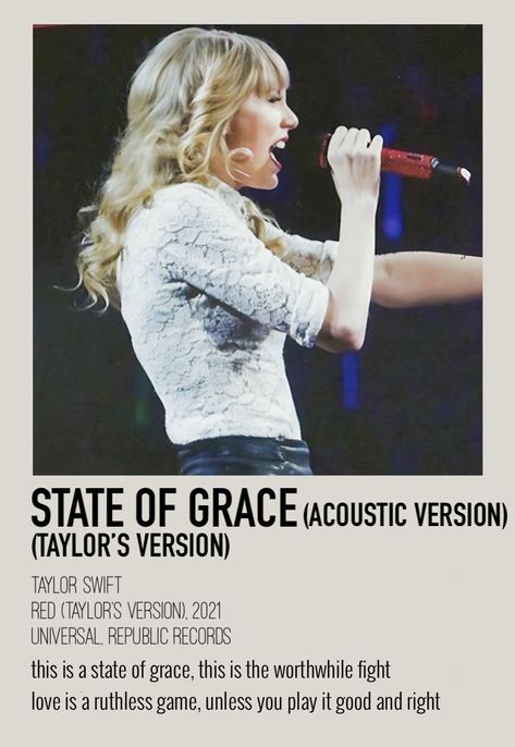 Taylor Swift State Of Grace, Polaroid Poster Taylor Swift, Poster Taylor Swift, Red Song, Taylor Swift Book, Collage Photos, State Of Grace, Polaroid Poster, Taylors Version