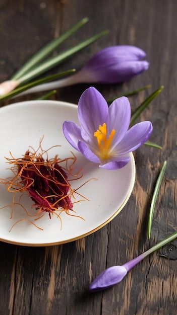 Saffron Spice, Saffron Flower, Purple Flowers Wallpaper, Flower Image, Crocus Flower, White Plate, Free Business Card Mockup, Flowers Wallpaper, White Plates