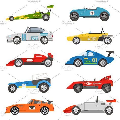 Retro sport car vector set by Vectorstockersland on @creativemarket Race Car Illustration, Sports Car Illustration, Retro Racing Car, Cars Illustration, Resort Logo, Car Vector, Retro Sport, Sport Icon, You're Invited