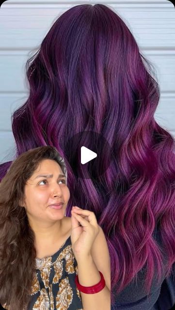 Neha Bhardwaj | Digital Creator on Instagram: "I just loved doing this ❤️❤️🧑‍🦰🧑‍🦰🧑‍�🦰🧑‍🦰🫶🏻🫶🏻🫶🏻🫶🏻   #paradyes  #haircolor #redhair #haircolorist #redhairdontcare #cherrycoke #berryplum  .  Shade: berry plum by @birdsofparadyes  #nobleachhaircolor" Berry Plum Hair Color, Paradyes Hair Dye, Red And Purple Hair Color Ideas, Violet Hair Colors, Hair Color Plum, Plum Hair, Red Hair Don't Care, Violet Hair, Hair Color Purple