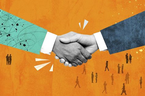 Hand Shake Illustration, Handshake Illustration, Hand Collage, Business Handshake, Shake Hand, Collage Creative, Photography Sketchbook, Background Orange, Editing Inspiration