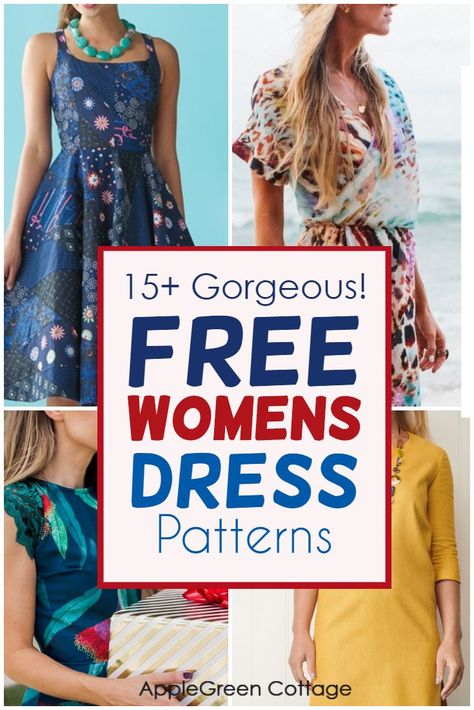 Womens Dress Patterns, Women's Dress Patterns, Free Dress Patterns For Women, Dress Patterns For Women, Vintage Dress Pattern, Sew A Dress, Raglan Dress, Summer Dress Sewing Patterns, Robe Diy