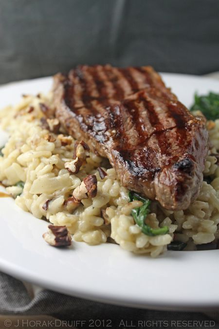 SeptimaSteakFinal Smokehouse Recipes, December Meals, Filet Mignon Chorizo, Recipe For Steak, Cheese Risotto, Vegetarian Risotto, Spinach Risotto, Risotto Dishes, Cheese Spinach