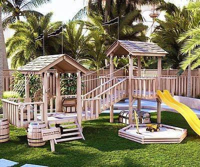 Pirate Ship Playhouse Castle Playhouse Plans, Playhouse Plan, Tree House Plans, Playhouse Plans, Backyard Kids Play Area, Play Yard, Backyard Playground, Backyard Play, Kids Play Area