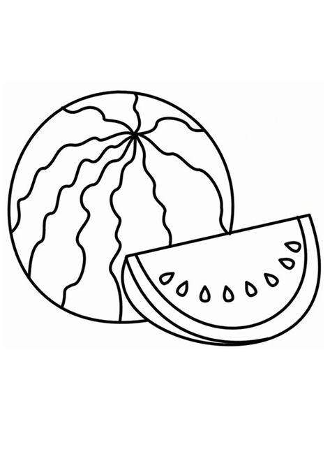 Printable Free Watermelon Coloring Pages Watermelon Outline, Rose Outline Drawing, Watermelon Coloring, Watermelon Printable, Watermelon Drawing, 1 Decembrie, Superhero Coloring Pages, Kindergarten Coloring Pages, Superhero Coloring