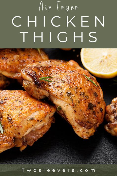 Fast, flavorful, and family-friendly, these Air Fryer Chicken Thighs are a great addition to any dinner table. Serve with a tasty side for an easy meal the whole family will love. Air Fryer Recipes Low Carb, Rosemary Roasted Chicken, Air Fryer Chicken Thighs, Keto Fried Chicken, Roasted Chicken Thighs, Stove Top Recipes, Low Carb Chicken Recipes, Air Fried Chicken, Macro Meals