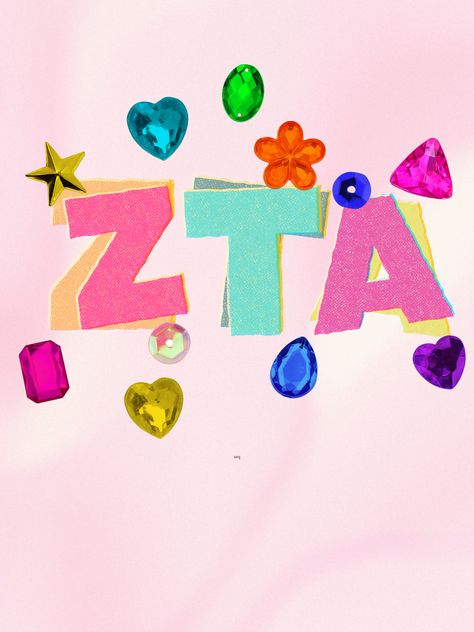 Sorority Instagram Profile Picture, Zta Graphic, Sorority Profile Picture, Axid Graphics, Zeta Tau Alpha Graphic, Zta Letters, Vision Board Project, Pride 2024, Sorority Graphics