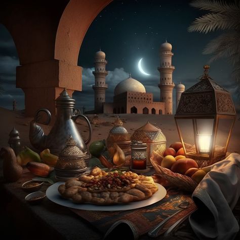 Ramadan Kareem Backgrounds, Middle Eastern Interior Design, Ramadan Pics, Ramzan Sehri, Ramzan 2023, Ramadan Wallpapers, Painting Aesthetics, Arab Vibes, Iftar Recipe