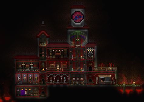 Infernal Art Museum - Album on Imgur Terraria Museum, Terraria House Ideas, Terraria House Design, Geek Culture, Empire State Building, Terrarium, Art Museum, House Design, Building