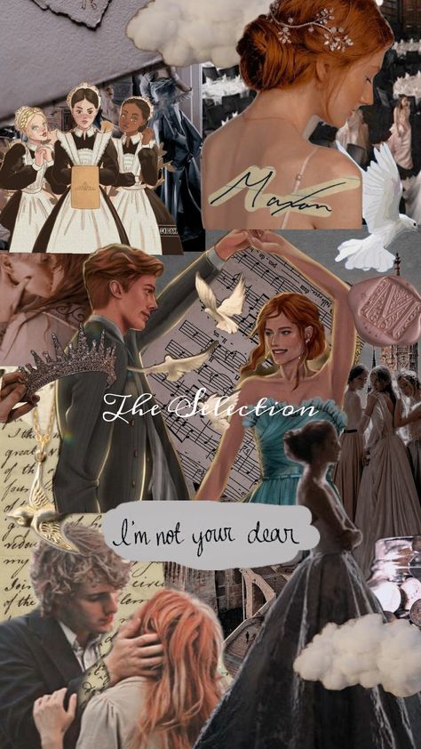 The Selection Aesthetic | The Selection Wallpaper #theselection #americasinger #aesthetic #wallpaper #collageart #books Books Lockscreen, Selection Series Fanart, Selection Wallpaper, The Selection Fanart, Selection Fanart, The Selection Fan Art, The Selection Aesthetic, Maxon And America, Selection Dresses