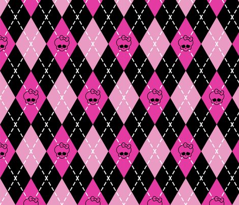 Monster High Purple, Pink Purple Aesthetic, Moster High, Monster High Art, Argyle Pattern, Retro Wallpaper, Monster High Dolls, High Art, Wallpaper Pc