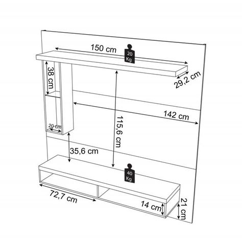 40 Cool TV Stand Dimension And Designs For Your Home  - Engineering Discoveries टीवी यूनिट डिजाइन, टीवी यूनिट, Mesa Tv, Tv A Muro, Tv Fal, Home Engineering, Tv Wall Cabinets, Tv Unit Furniture Design, Tv Unit Decor