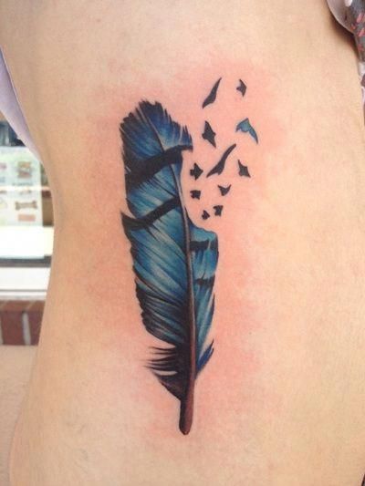 Blue Jay Tattoo, Blue Jay Feather, Tattoo Feather, Feather Tattoo Meaning, Bird Tattoo Meaning, Tattoo Off, Jay Feather, Feather Tattoo, Tattoo Feminina