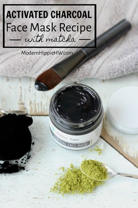 Activated Charcoal Face Mask Recipe with Matcha and Clay — Modern Hippie Health & Wellness Inc. Diy Activated Charcoal, Weekly Skin Care Routine, Activated Charcoal Face Mask, Cucumber Mask, Vitamin C Mask, Face Mask For Pores, Pore Mask, Acne Face Mask, Mask Acne