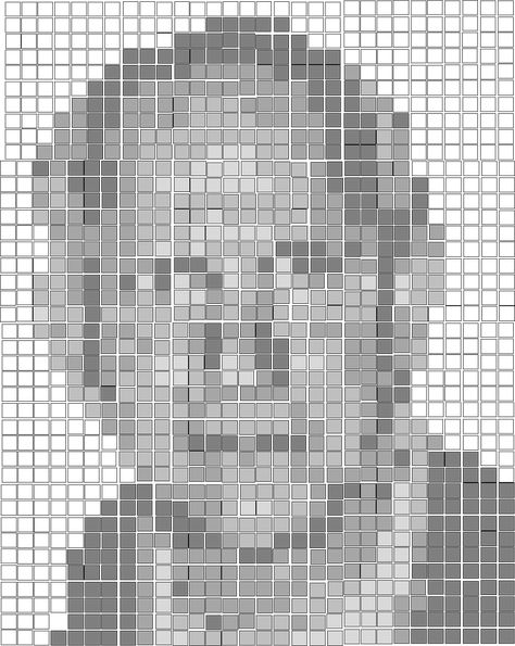 Tutorial: Designing a Pixelated Portrait Quilt | East Dakota Quilter Unique Drawing Styles, Pixel Quilt Pattern, Pixel Quilt, Paper Peicing Patterns, Pixel Quilting, Collage Creator, Watercolor Quilt, Photo Quilts, Portrait Embroidery