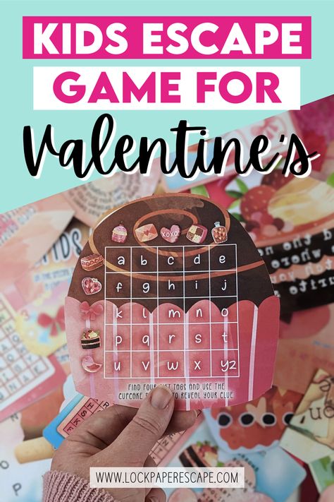 Valentine Escape Room For Kids, Valentines Escape Room, Valentines Day Deserts, Valentine Puzzle, Escape Room Ideas, Valentine's Activities, Printable Escape Room, Valentines Puzzles, Valentines 2024