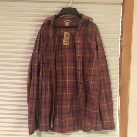 - Pink/Grey/Yellow Cute Flannel - Duluth Trading Co., Super High Quality - New With Tags Station Eleven, Button Up Shirt Womens, Dipper Pines, Gardening Shirts, Outdoor Shirt, Purple Plaid, Duluth Trading, Yellow Shirts, Plaid Flannel Shirt