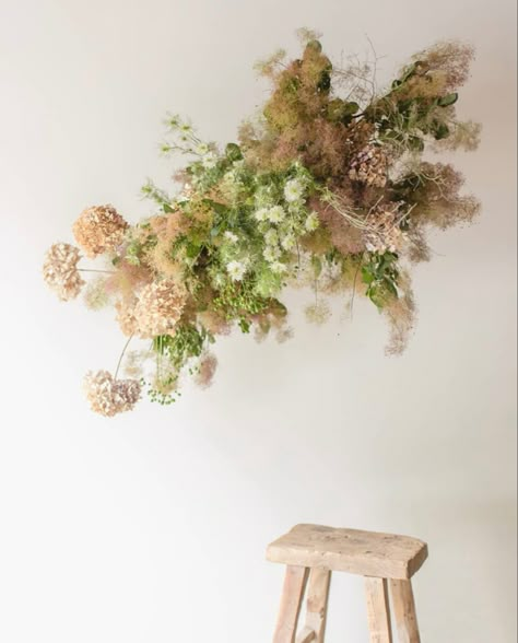 Floral Clouds, Hanging Floral Installation, Floral Cloud, Flower Cloud, Neutral Wedding Flowers, Floral Installation, Flower Chandelier, Flower Installation, Floral Chandelier