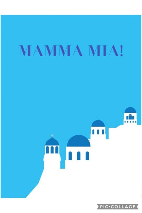 Mamma Mia Minimalist Poster, Mamma Mia Design, Mamma Mia Art, Mamma Mia Poster, Greece Party, Abba Mamma Mia, Mamma Mia Party, Momma Mia, Parking Spot Painting