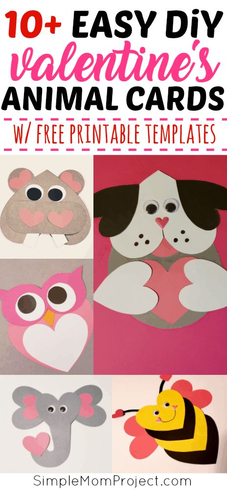 Valentine Animal Crafts, Cards For Kids To Make, Clever Valentines, Pinterest Valentines, Roses Valentine, Valentines Day Drawing, Free Printable Templates, Valentine's Day Crafts For Kids, Valentine Cards Handmade