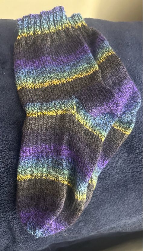 I used The Crazy Sock Lady’s pattern on YouTube tutorial easy to follow. The Vanilla Sock pattern. Knitted Socks Free Pattern 10 Rows A Day, Crazy Sock Lady Pattern, Magic Loop Knitting Socks, Magic Loop Knitting Socks Two At A Time, Strong Heel Sock Pattern, Magic Loop, Crazy Socks, Sock Patterns, Youtube Tutorials