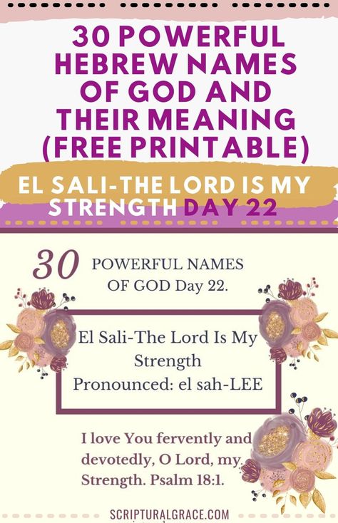 El Sali-The Lord Is My Strength names of God bible study and free printable. Scriptures On Strength, God Names, Learn Hebrew Alphabet, Scriptures About Strength, The Names Of God, Biblical Meditation, The Lord Is My Strength, Hebrew Names, Learn Hebrew