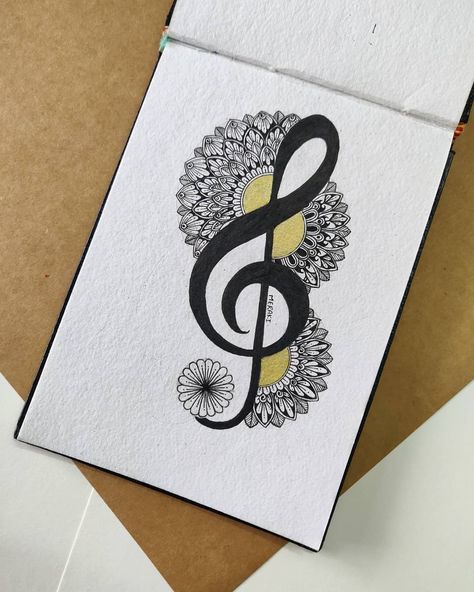 Lalita Iyer on Instagram: “"Musical Mandala Series". Music Note Mandala 02.  This series is dedicated to all those music lovers out there ♥️ . Do share your views on…” Painting Ideas For Music Lovers, Mandala Art Related To Music, Drawing Related To Music, S Mandala Art, Music Related Drawings, Musical Drawings, Music Mandala, Music Art Drawing, Simple Mandala Art