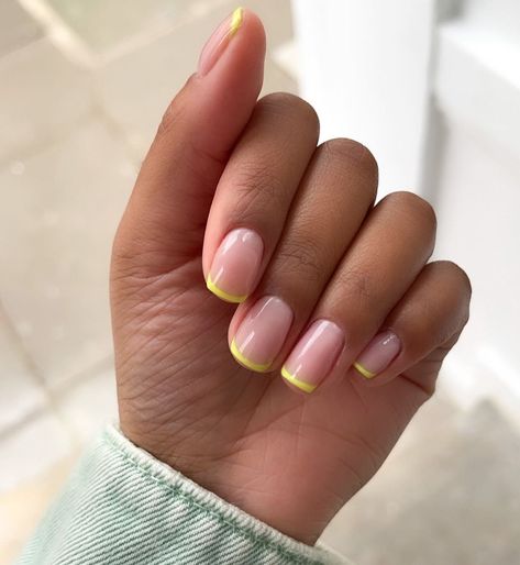 Colour Tips Nails, Colourful Tips Nails, Subtle Nails Designs, Colour French Tips Nails, Colourful French Tip Nails, Colored French Nails, Minimal Nails Art, Subtle Nails, Nails Today