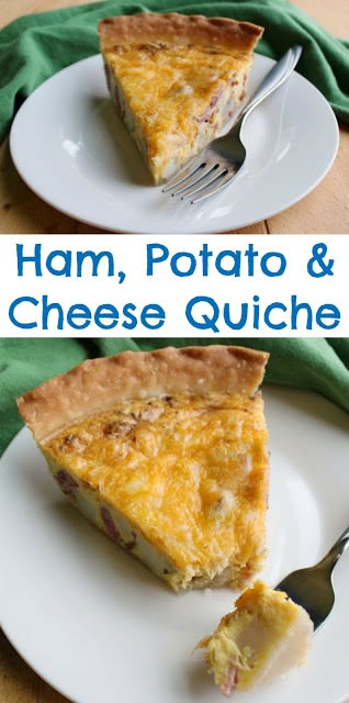 Ham And Potato Quiche, Ham Potatoes, Potato Quiche, Breakfast Savory, Brunch Quiche, Yummy Pie, Ham Quiche, Potatoes And Onions, Ham Potato