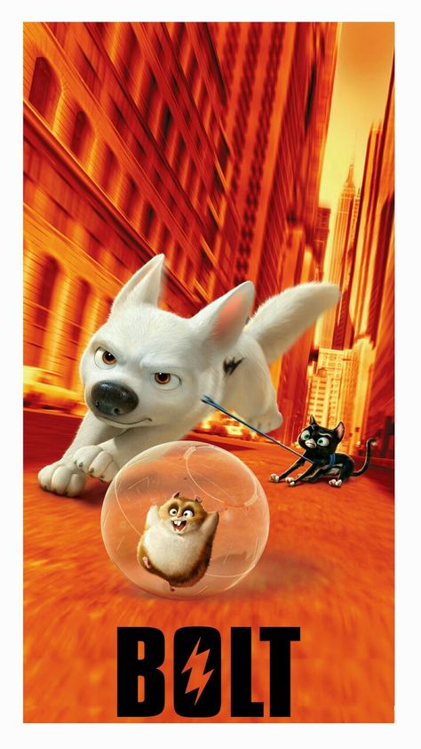 Bolt poster Bolt Poster, Disney Bolt, Bolt Dog, Bolt Disney, Dog Movies, Disney Pics, Disney Posters, Classic Movie Posters, Secret Life Of Pets