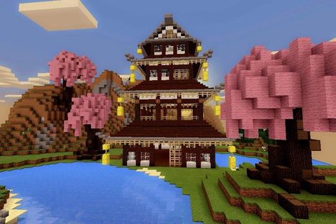 Minecraft PE: Build #4 Japanese Temple | Minecraft Amino Japanese Temple Minecraft, Temple Minecraft, Mansion Minecraft, Minecraft Japanese House, Minecraft Japanese, Minecraft Mansion, Bangunan Minecraft, Minecraft Modern, Minecraft Pictures