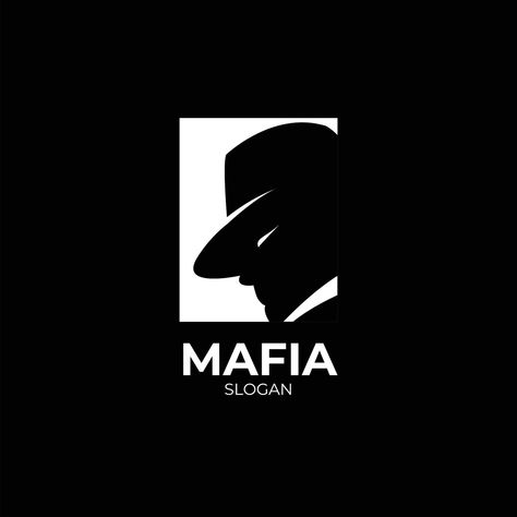 Mafia silhouette logo design inspiration. Vector Illustration Mafia Silhouette, Silhouette Logo Design, Logo Silhouette, Silhouette Logo, T Shirt Logo Design, Clock Tattoo Design, Sports Logo Design, Shirt Logo Design, Game Logo Design