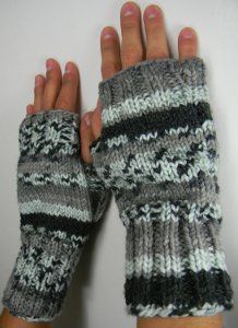 Two Needle Fingerless Mitts | AllFreeKnitting.com Fingerless Mittens Pattern, Knitted Gloves Mittens, Knitting Gloves Pattern, Fingerless Gloves Knitted Pattern, Knitted Wrist Warmer, Glove Pattern, Bracelet Crochet, Knitted Mittens, Gloves Pattern