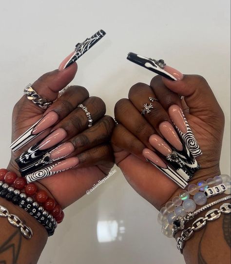 Extra Long Nail Ideas, Extra Long Acrylic Nails, Plain Acrylic Nails, Extra Nails, Nail Tek, Holloween Nails, Spooky Nails, Nails Inspired, Halloween Acrylic Nails