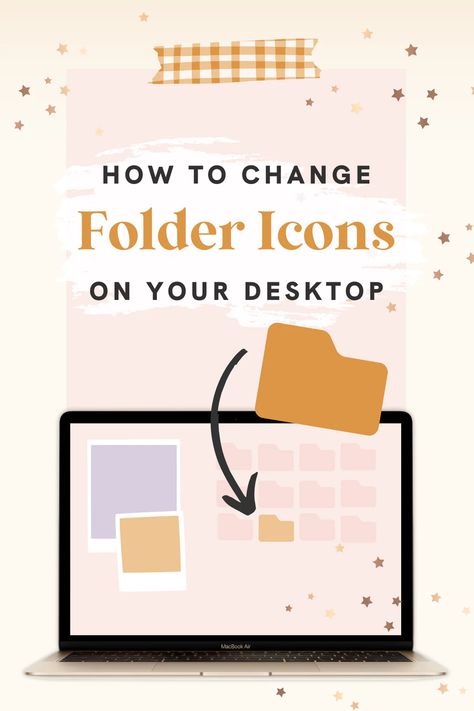 How To Change Desktop Icons, Canva Desktop Wallpaper Organizer, How To Make Your Desktop Aesthetic, How To Change Icons On Laptop, Free Macbook Folder Icons, How To Change Folder Icons Mac, Mac Desktop Organization, Mac Folder Icons Free, Desktop Folder Icons Free