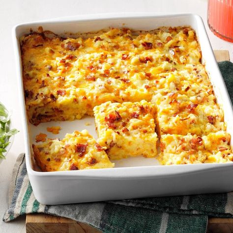 Amish Breakfast Casserole — Taste of Home Amish Breakfast Casserole Taste Of Home, Amish Recipes Authentic, Authentic Breakfast, Amish Breakfast, Amish Breakfast Casserole, Kokomo Indiana, Breakfast Casseroles, Breakfast Casserole Easy, Amish Recipes