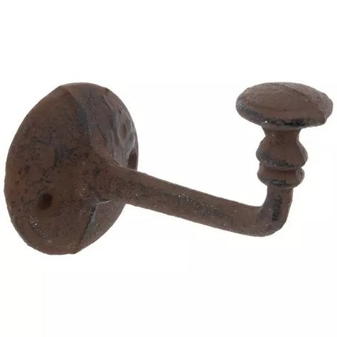 Brown Cast Iron Wall Hook | Hobby Lobby | 2040608 Southern Living At Home, Vintage Style Kitchen, Cast Iron Wall, Southern Living Homes, Hat Hooks, Towel Hooks, Iron Wall, Hobby Lobby, Wall Hooks