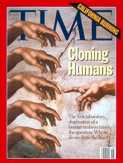 WITH SO MANY HUMAN CLONES... HOW DO WE TELL WHO IS HUMAN AND WHO IS A CLONE? Human Cloning, Time Cover, Human Embryo, Stolen Identity, Basant Panchami, Galatians 6, Health Medicine, Cover Magazine, Persuasive Essays