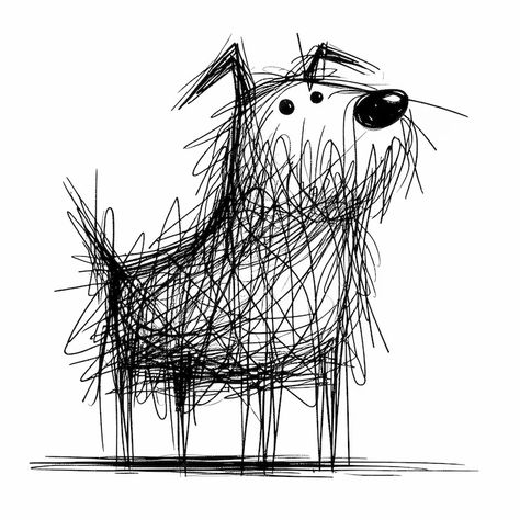 Adorable scribble art dog illustration in black and white sketch style | Premium AI-generated image Dog Scribble Art, Scribble Drawings, Grooming Salons, Dog Grooming Salons, Dog Pool, Scribble Art, Dog Cartoon, Black And White Sketches, Book Illustration Art