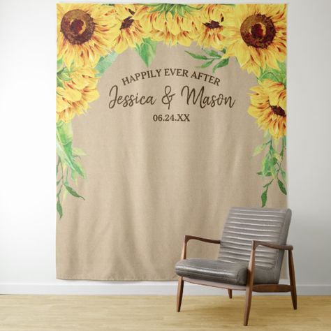 Bridal Shower Photo Prop, Rustic Wedding Backdrops, Sunflower Bridal Shower, Bridal Sunflowers, Bridal Shower Backdrop, Bridal Shower Photos, Wedding Photo Props, Fall Bridal Shower, Rustic Bridal